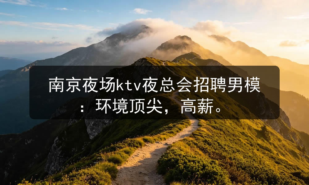 南京夜场ktv夜总会招聘男模：环境顶尖，高薪职位封面