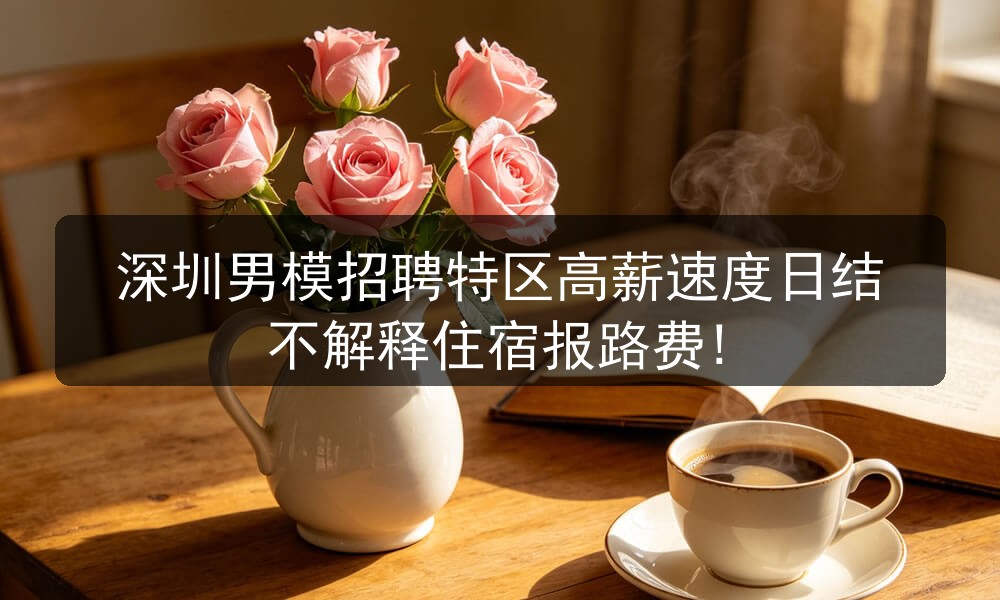 深圳男模招聘特区高薪速度日结不解释住宿报路费!