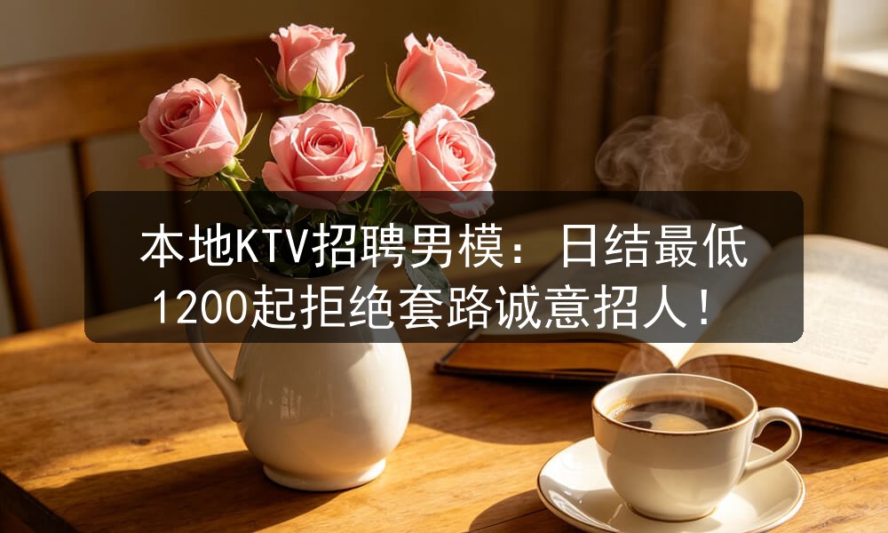 合肥本地KTV招聘男模：日结最低1200起拒绝套路诚意招人！