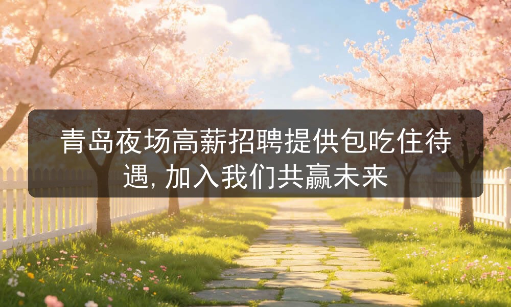 青岛夜场高薪招聘提供包吃住待遇,加入我们共赢未来