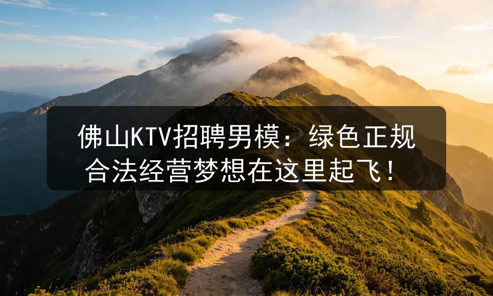 佛山KTV招聘男模：绿色正规合法经营梦想在这里起飞！