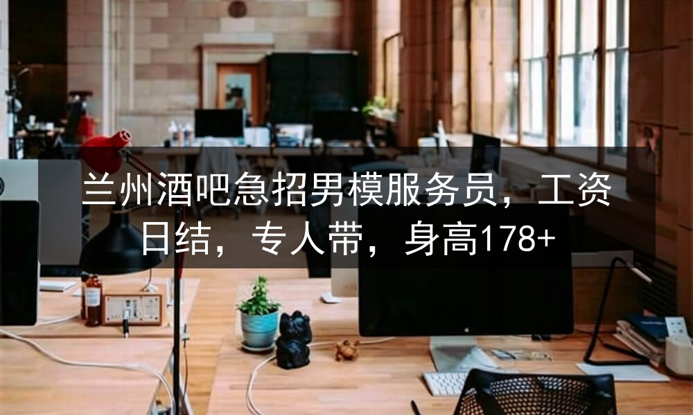 兰州酒吧急招男模服务员，工资日结，专人带，身高178+职位封面