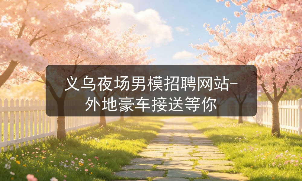 义乌夜场男模招聘网站-外地豪车接送等你职位封面