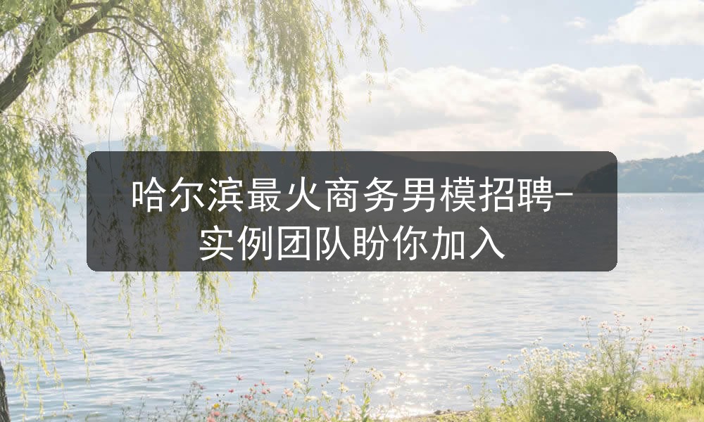 哈尔滨最火商务男模招聘-实例团队盼你加入职位封面