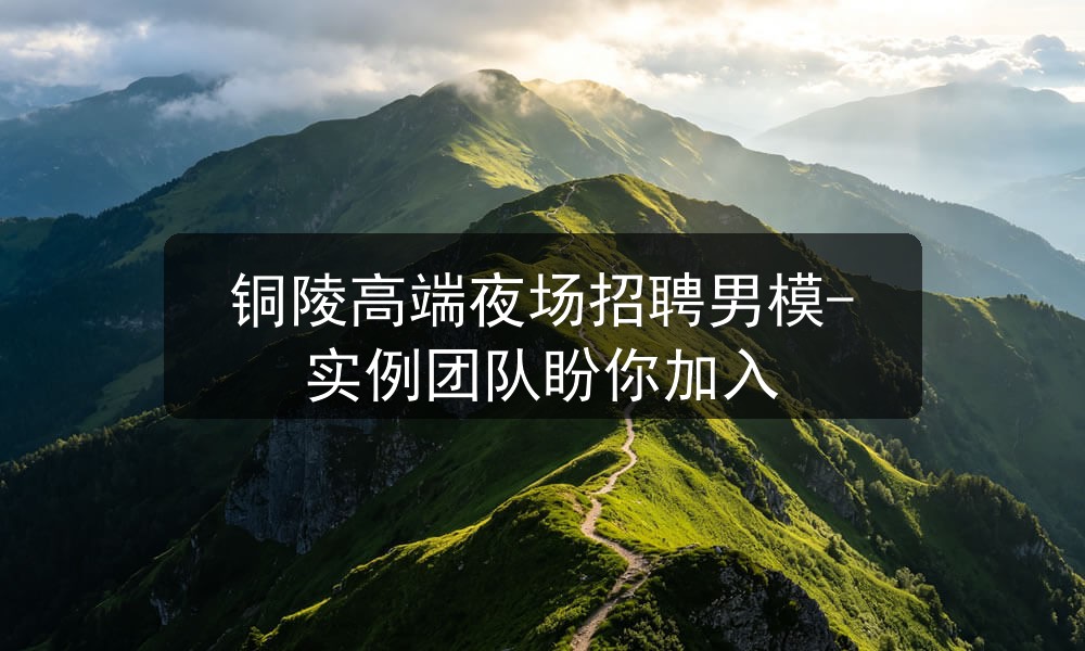 铜陵夜场招聘男模