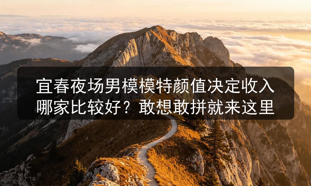 宜春夜场男模模特颜值决定收入哪家比较好？敢想敢拼就来这里